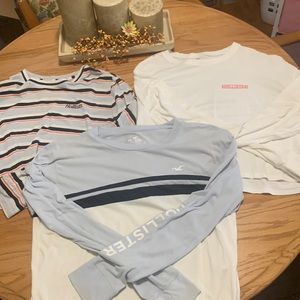 3  long sleeve, Hollister shirts  sz. small